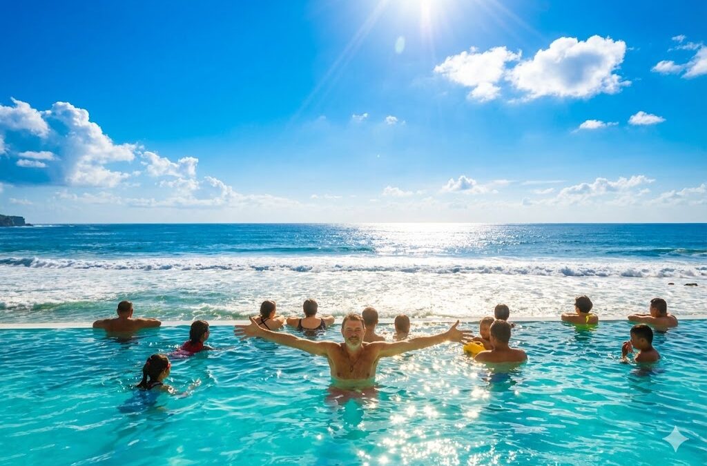 Indonesie- Bali – Uluwatu- de infiniti pool van het Klapa Hotel