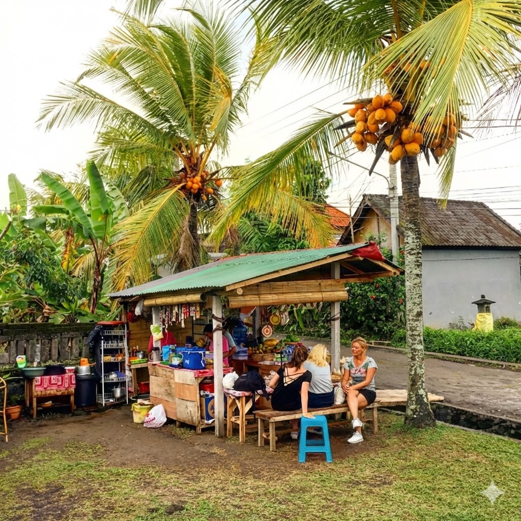 een restaurant aan de kant van de weg in Ubud