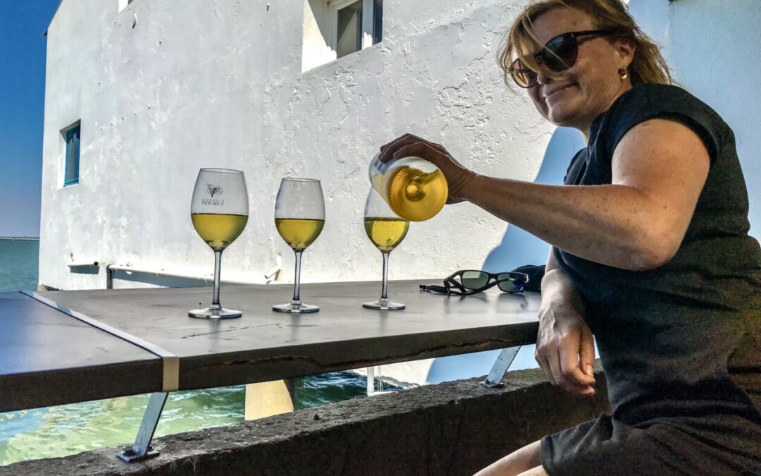 Frankrijk – Ile D,Oleron  .Oesters en witte wijn bij “ Le Bou a Vent“