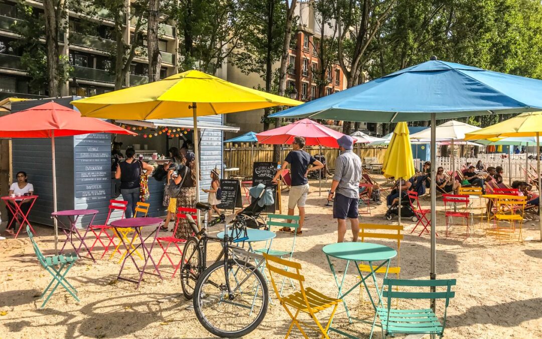 Parijs -stadsstrand  – Le Bassin de la villette